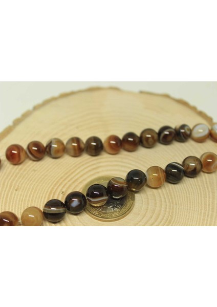 Akik Taşı Yarım Dizi 10MM (23605) (18CM Uzunluğundadır) fiyatları