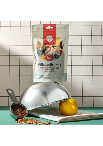 The Good Wild Glütensiz Filizlendirilmiş Kırmızı Mercimek 175 G