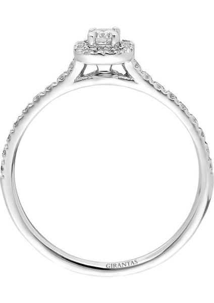 0,75 Karat Prenses Kesim Pırlanta Görünümlü Tektaş Yüzük | Gırantaş Diamond