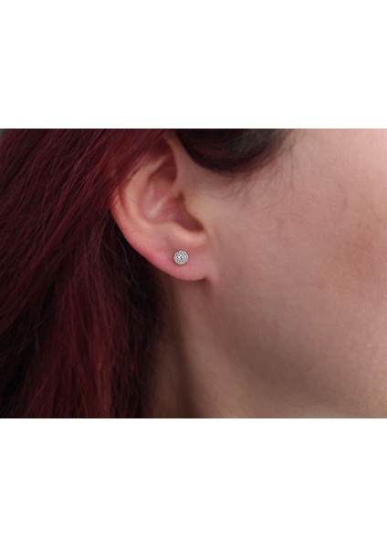 0,60 Karat Tektaş Görünümlü Pırlanta Küpe | Gırantaş Diamond fiyatları