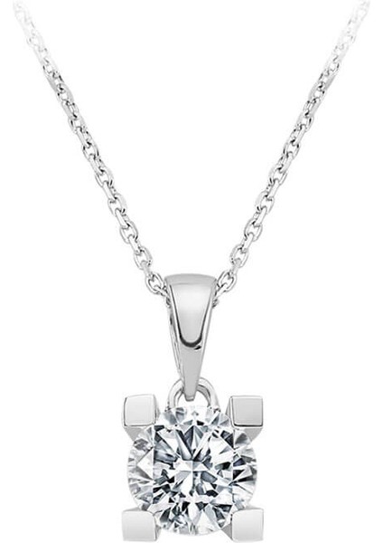 0,84 Karat Pırlanta Tektaş Kolye | Gırantaş Diamond