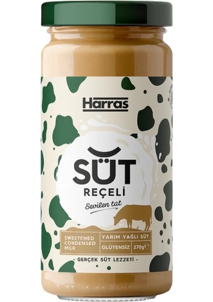 Süt Reçeli Glütensiz Yarım Yağlı 270 gr