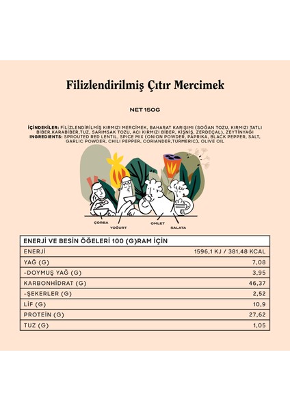 The Good Wild Glütensiz Filizlendirilmiş Çıtır Mercimek 150 G