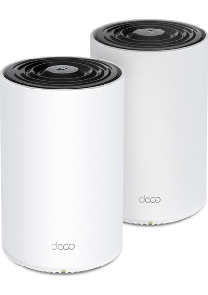 TP-Link Deco PX50(2-Pack), AX3000 + G1500, 1 GHz CPU, Powerline/Mesh, Yapay Zeka Desteği, Gigabit Portları, 150 Cihaza Kadar Bağlantı, 420 m² 'ye Kadar Kapsama, Powerline Mesh WiFi 6 Sistemi