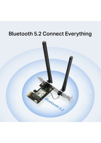 y MA80XE, AX3000 Wi-Fi 6 Bluetooth 5.2 PCIe Adaptör