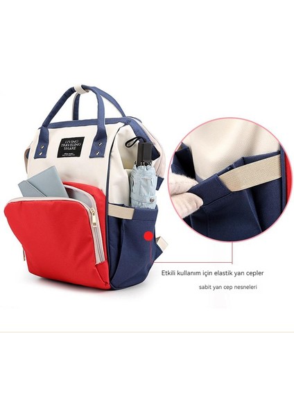 Çok Işlevli Büyük Kapasiteli Anne ve Bebek Çantası Moda Rahat Sırt Çantası (Yurt Dışından)
