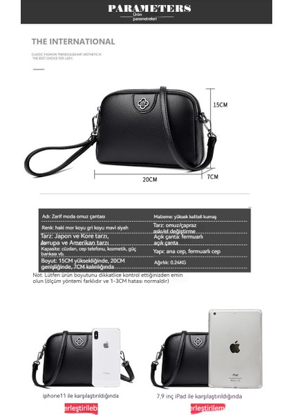 Bayanlar Moda Yumuşak Deri Telefon Çantası Omuz Messenger Çanta (Yurt Dışından)
