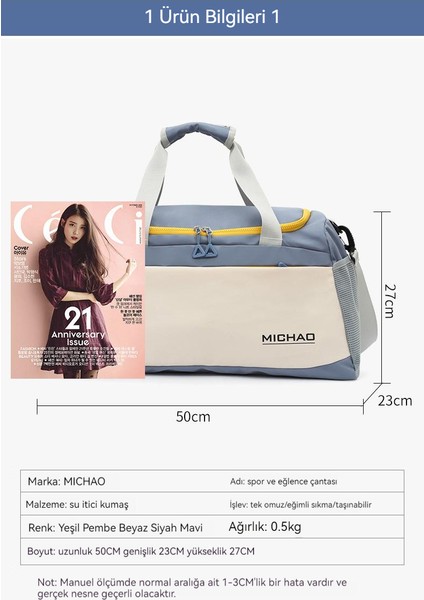 Büyük Kapasiteli Yoga Fitness Çantası Seyahat Çantası Kuru ve Islak Ayırma Su Geçirmez Yüzme Çantası (Yurt Dışından) indirimleri