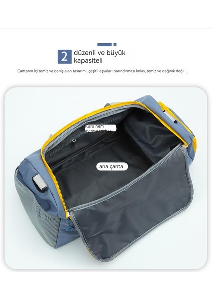 Büyük Kapasiteli Yoga Fitness Çantası Seyahat Çantası Kuru ve Islak Ayırma Su Geçirmez Yüzme Çantası (Yurt Dışından) fırsatları