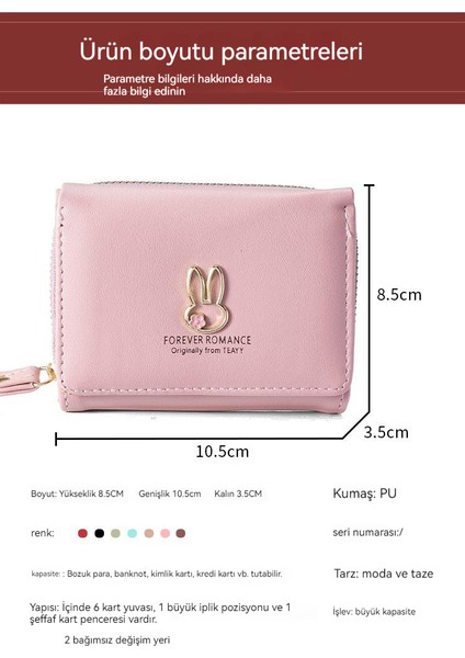 Bayanlar Cüzdan Kız Kısa Moda Basit Bozuk Para Cüzdanı (Yurt Dışından)