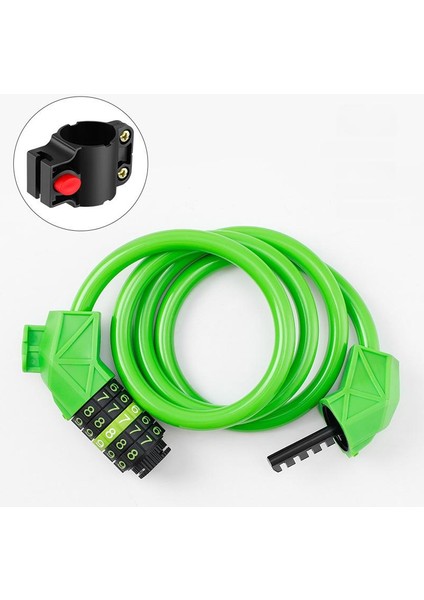 Bisiklet Hırsızlığa Karşı Şifreli Kilit Taşınabilir Kalın ve Uzun Çelik Teleferik Kilidi (Yurt Dışından)