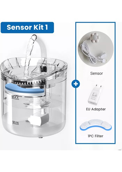 Akıllı Sensör Kedi Su Sebili Otomatik Sirkülasyon Filtresi Akıllı Kedi ve Köpek Su Sebili (Yurt Dışından)