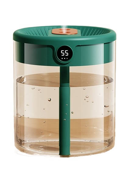 2l Çift Sprey Nemlendirici USB Büyük Kapasiteli Ev Sessiz Gece Lambası Dijital Ekran Nemlendirici (Yurt Dışından)