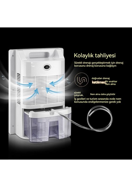 Enjoy Homee 2200ML Büyük Kapasiteli Uzaktan Kumandalı Nem Alma Cihazı - Beyaz (Yurt Dışından)