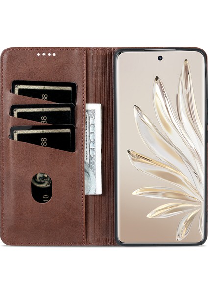 Honor 90 Pu Deri Cüzdan Stand Anti-Scratch Akıllı Telefon Kapağı Için Telefon Kılıfı (Yurt Dışından)