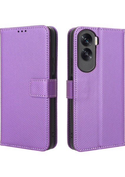 Honor Flip Kılıfı X50I Pu Deri Elmas Doku Cüzdan Stand Şok Geçirmez Telefon Kapağı (Yurt Dışından) fiyatları