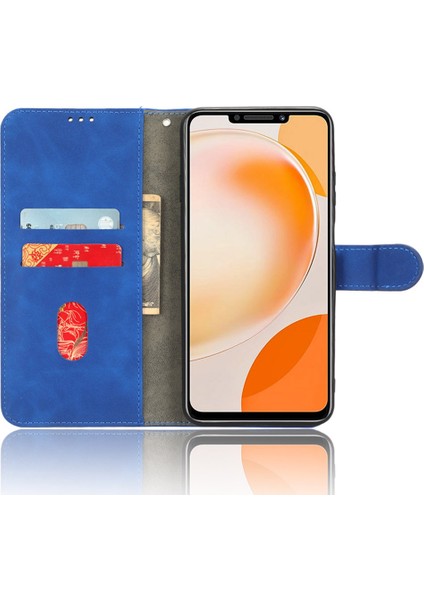 Huawei Enjoy 60X Pu Deri Flip Cover Cilt-Touch Stand Cüzdan Telefon Kılıfı (Yurt Dışından)