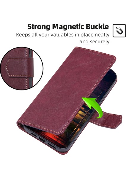 Rfıd Engelleyen Deri Telefon Kılıfı Honor X5 4g, Cowhide Doku Cüzdan Stand Telefon Kapağı (Yurt Dışından)