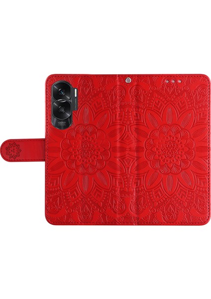 Honor X50I Çizgiye Karşı Çizgi Anti-Cüzdan Kılıf Ayçiçeği Baskılı Telefon Flip Stand Pu Deri Kapak (Yurt Dışından) indirimleri