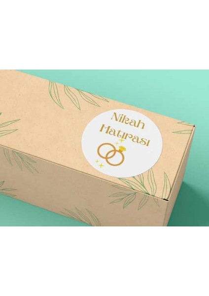 Nikah Etiketi Nikah Hatırası Mat Sticker 4 cm (100 Adet)