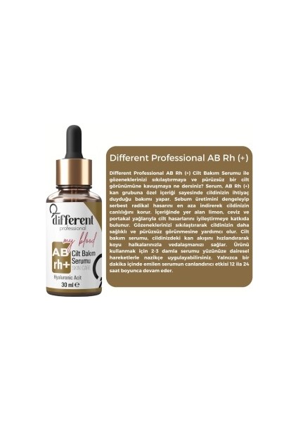 Ab Rh+ Kan Grubuna Özel Cilt Yenileyici Nemlendirici Leke Önleyici Aydınlatıcı Bakım Serumu 30 ml modelleri