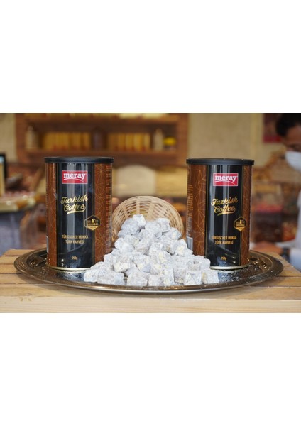 Türk Kahvesi 500 gr ( 250 + 250 gr Kutu ) + 100 gr Çifte Kavrulmuş Lokum