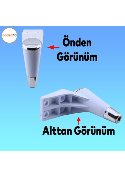 Maya Lüks Mobilya Kanepe Sehpa Tv Ünitesi Koltuk Ayağı 18 Cm Beyaz Krom Baza Ayakları modelleri