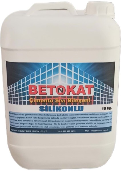 Betokat Silikonlu Sıvı Çimento Bileşeni 10 kg