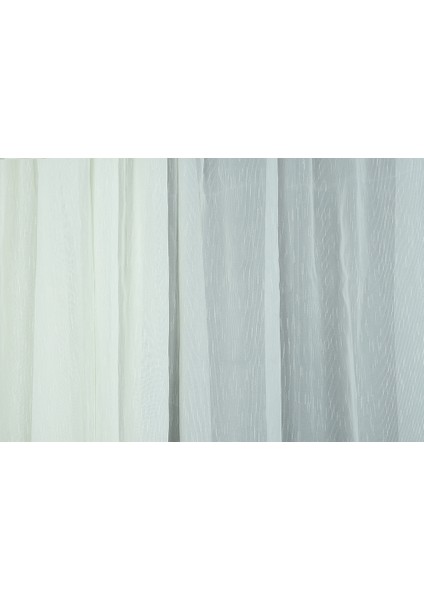 Brs Model Krem Renk Tek Kanat Hazır Dikilmiş Pileli Fon Perde 300*260 cm