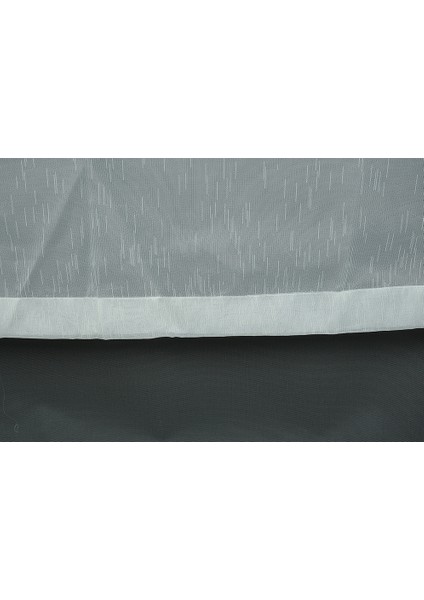 Brs Model Krem Renk Tek Kanat Hazır Dikilmiş Pileli Fon Perde 300*260 cm