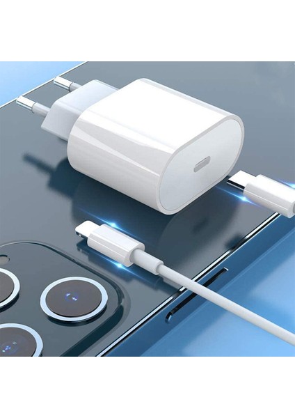 Iphone Apple Uyumlu Lightning Şarj Aleti Kablosu ve Adaptör Hızlı Şarj Etme Cihazı