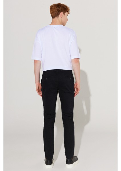 ALTINYILDIZ CLASSICS Erkek Siyah Slim Fit Dar Kesim Pamuklu Esnek Rahat Chino Pantolon