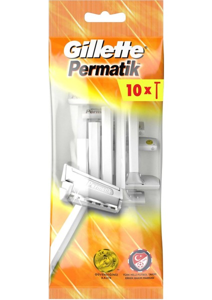 Gillette Permatik Kullan At Tıraş Bıçağı 10'lu