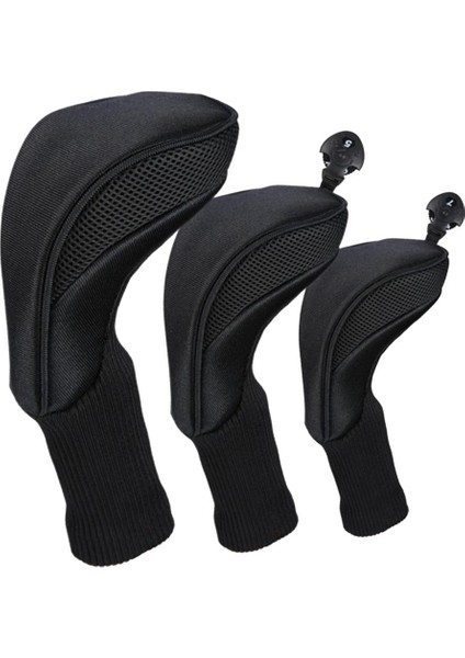 3 Adet Golf 5 Woods Sürücü Headcover Mil Koruyucu Siyah (Yurt Dışından) fiyatları