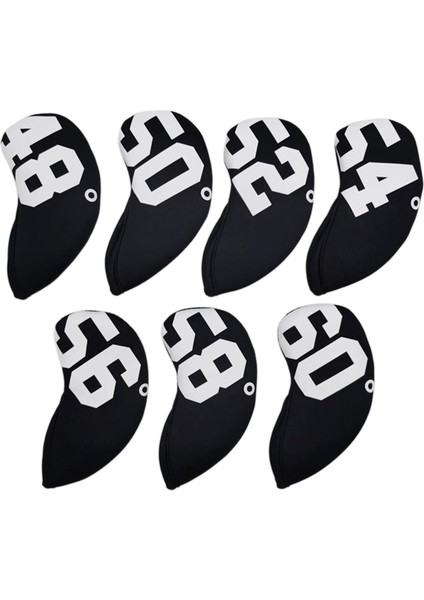 7x Çizik Anti-Golf Kulübü Headcover Demir Kafa Kapağı Dayanıklı Seyahat Siyahı (Yurt Dışından) fiyatları