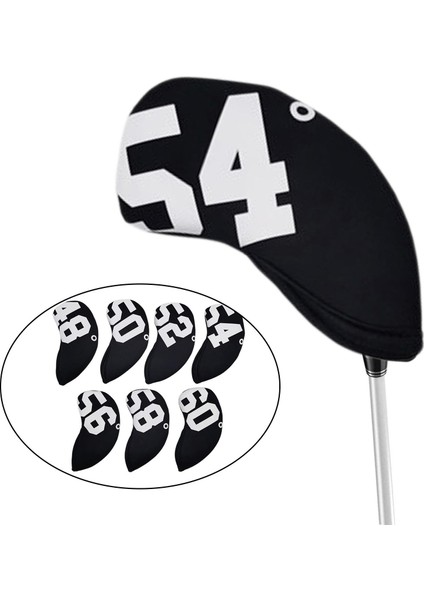 7x Çizik Anti-Golf Kulübü Headcover Demir Kafa Kapağı Dayanıklı Seyahat Siyahı (Yurt Dışından) fırsatları