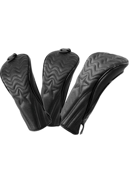 Golf Club Head Cover Golfçü Için Uzun Boyun Kollu Kapaklar 3 Parça Takım (Yurt Dışından)