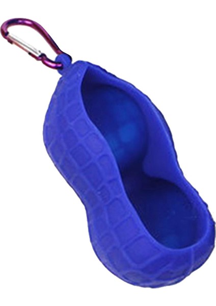 Silikon Golf Topu Tutucu Çift Delik Golf Topu Kapak Çanta Mavisine Kolay Bağlanma (Yurt Dışından)