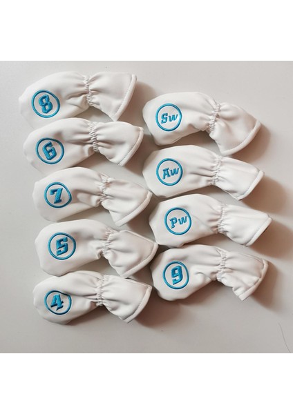 9 Adet Golf Kulübü Demir Kafa Kapağı Koruyucu Headcover Evrensel Beyaz (Yurt Dışından) fiyatları