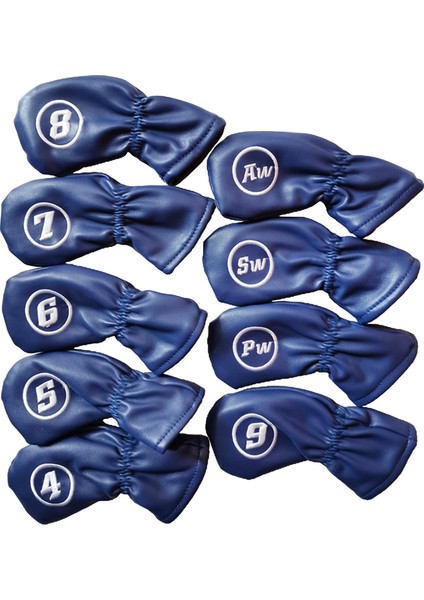 9 Adet Pu Golf Club Demir Headcover Tüm Markalara Uyuyor (Yurt Dışından)