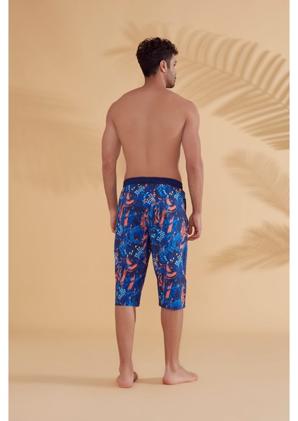 Lacivert Desenli Erkek Şort S2360 fırsatları