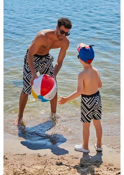 Siyah Desenli Erkek Şort S2359 fiyatları