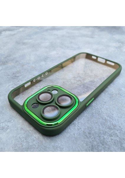 iPhone 14 Pro (6.1 Inç) Uyumlu Lüks All-In-One Lens Koruyuculu Silikon Şeffaf Kılıf