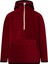 Çocuk Polar Yarım Fermuarlı Kapşonlu Kanguru Cep Sweatshirt Bordo Unisex 1