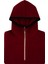 Çocuk Polar Yarım Fermuarlı Kapşonlu Kanguru Cep Sweatshirt Bordo Unisex 4