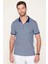 Erkek Slim Fit Fermuarlı Polo Yaka Pike Pamuklu Lacivert Tişört 2