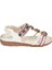 Taşlı Comfort Kadın Sandalet GJ-15083 Beyaz 2