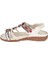 Taşlı Comfort Kadın Sandalet GJ-15083 Beyaz 3
