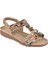 Taşlı Comfort Kadın Sandalet GJ-15083 Bej 1