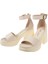 Platform Taban Kadın Sandalet SMS-1623 BEJ 4